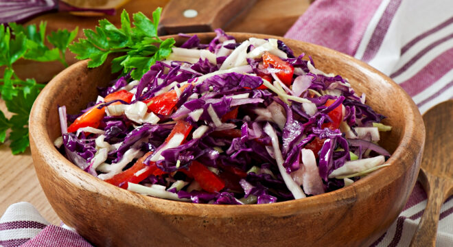 Apple Cider Vinegar Coleslaw​ Salad